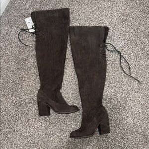 Jellypop Dark Brown Over-the-Knee Boots